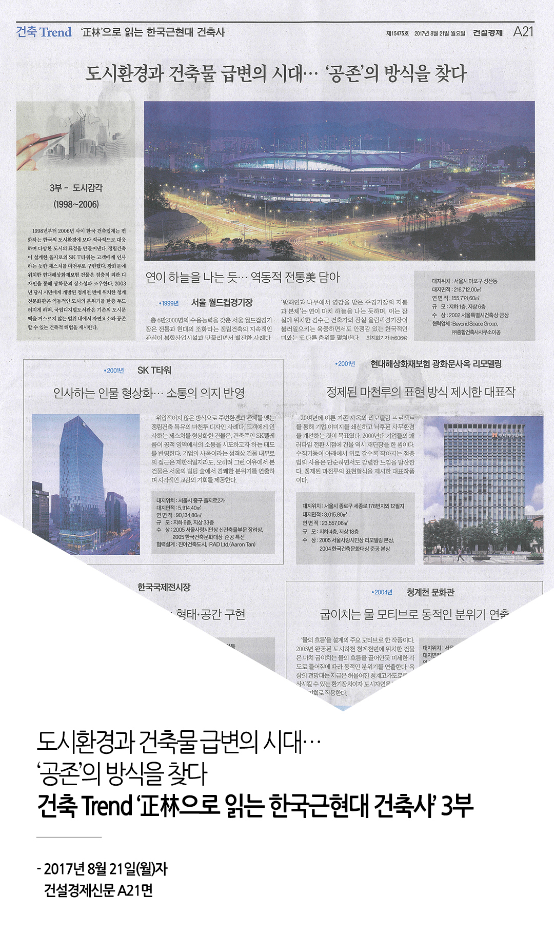 건설경제, 건축Trend '正林으로 읽는 한국근현대 건축사' 3부 게재  1